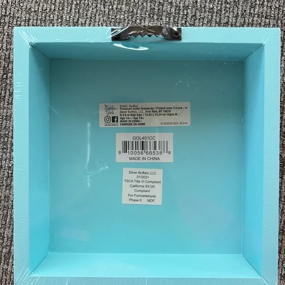 The Golden Girls 6” X 6” Commerative Wall Sign Teal Betty White NEW - Picture 3 of 4